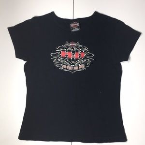 Harley Davidson too fast for love black tee